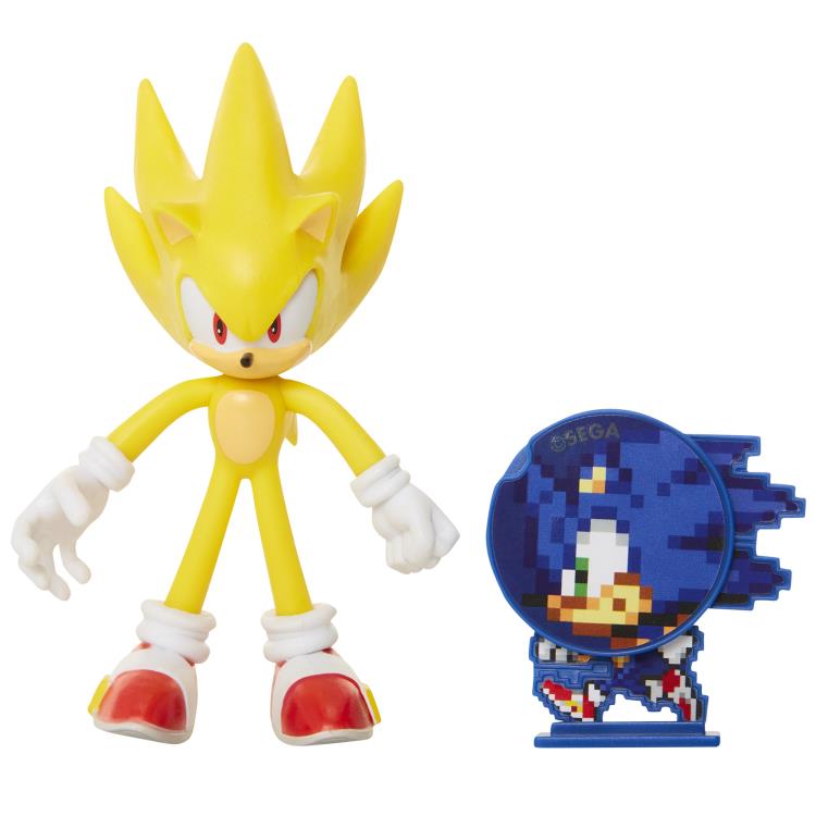 Sonic The Hedgehog 4" Basic Super Sonic Bendy Figure Gallery Image 3