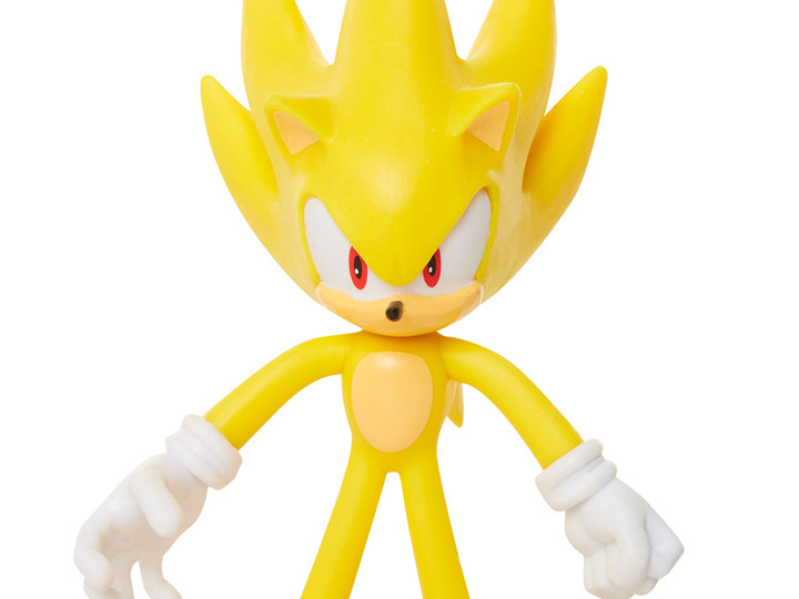 Sonic The Hedgehog 4" Basic Super Sonic Bendy Figure Gallery Image 1