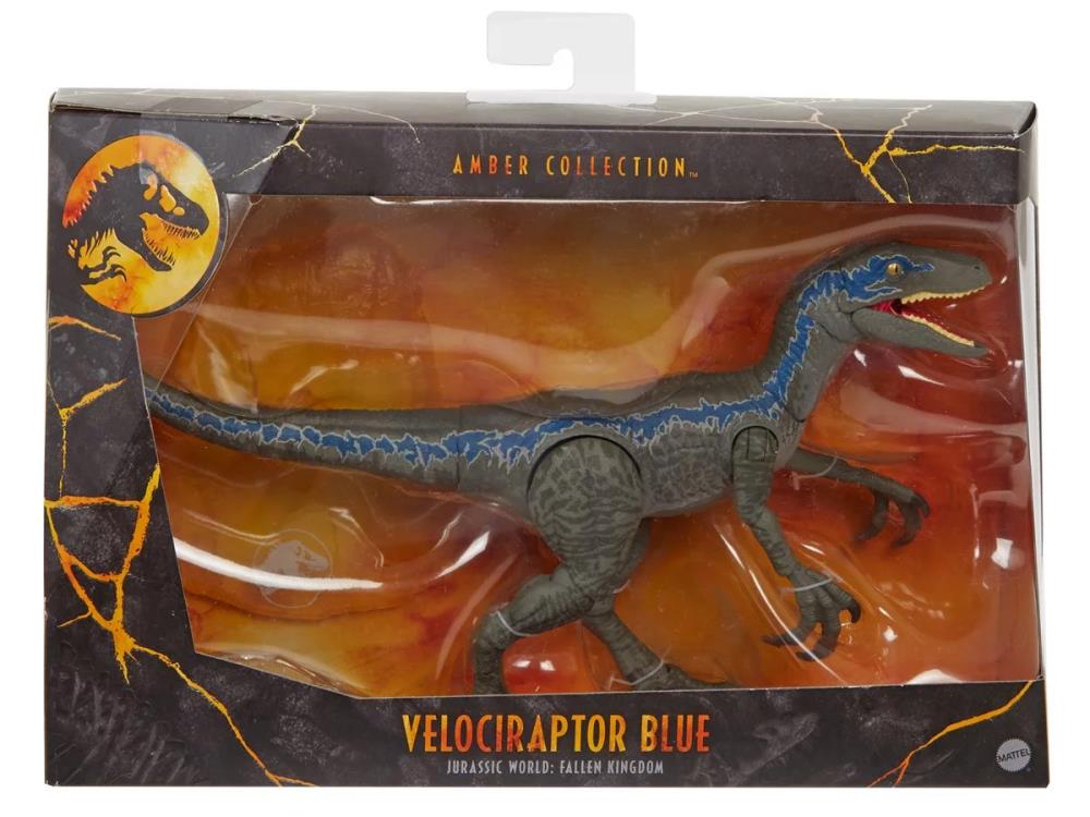 Jurassic World: Fallen Kingdom Amber Collection Velociraptor Blue Gallery Image 6