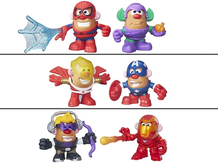 Marvel Mr. Potato Head Mashup Set of 3 Deluxe Two Packs