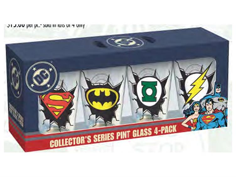 DC Insignia Break Out Pint Glass Four Pack Gallery Image 1