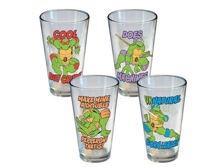 TMNT Phrases Pint Glass Four Pack Gallery Image 1