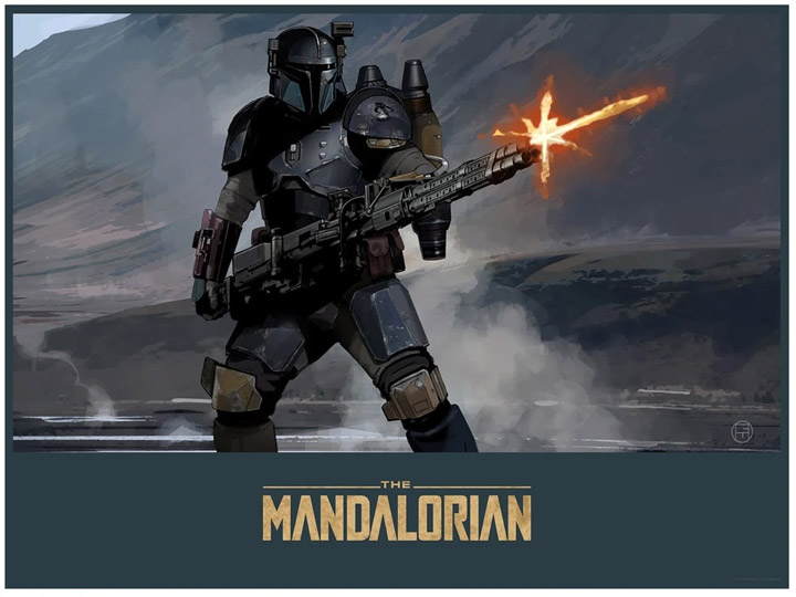 Star Wars Mandalorian Gunner Limited Edition Lithograph Gallery Image 1