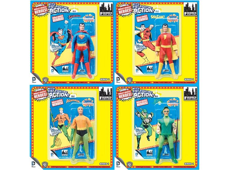 DC World's Greatest Heroes Super Powers Series 1 Retro 8" Figures Set of 4 Gallery Image 1