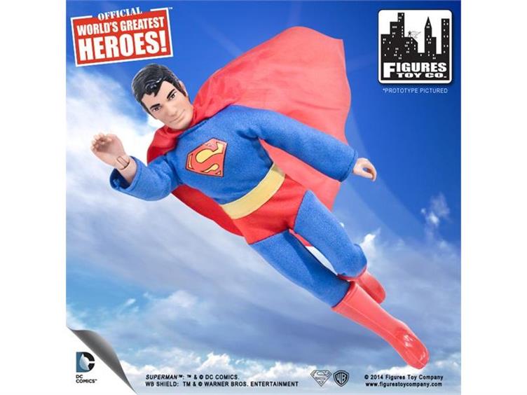 DC World's Greatest Heroes Superman Series 1 Superman 8" Retro Figure Gallery Image 1