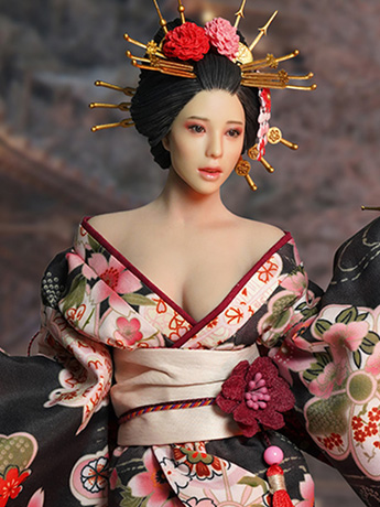 Japanese Geisha Kimono 1/6 Scale Accessory Set