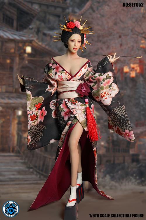 Japanese Geisha Kimono 1/6 Scale Accessory Set