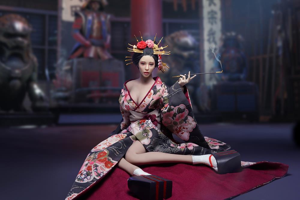 Japanese Geisha Kimono 1/6 Scale Accessory Set