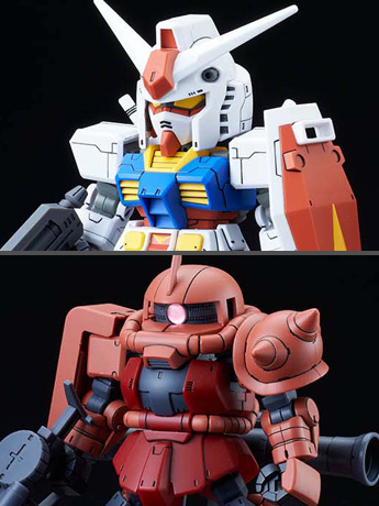 Gundam Build Divers Re:RISE SDCS #18 RX-78-2 Gundam & MS-06S Zaku II Model Kit Set Gallery Image 2