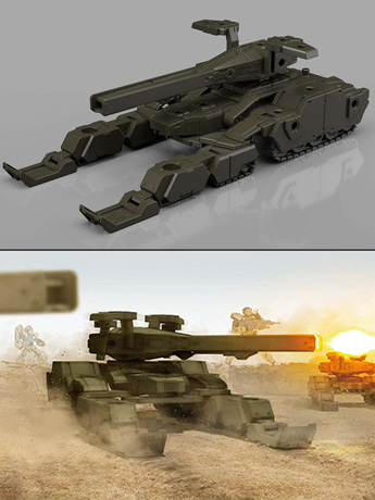 30 Minutes Missions #3 EXA Vehicle Tank Ver. (Olive Drab) Model Kit Gallery Image 2