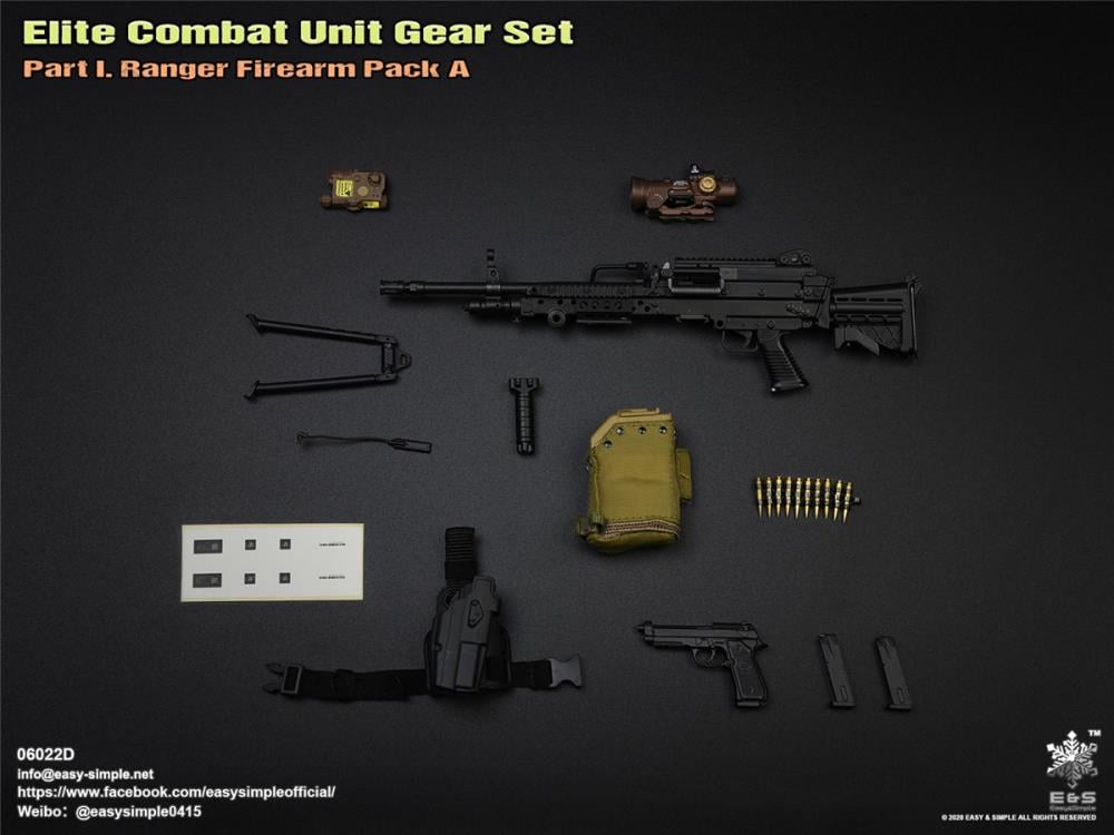 Elite Combat Unit Gear Part I Ranger Firearm Pack A (06022D) 1/6 Scale Weapon Set Gallery Image 7