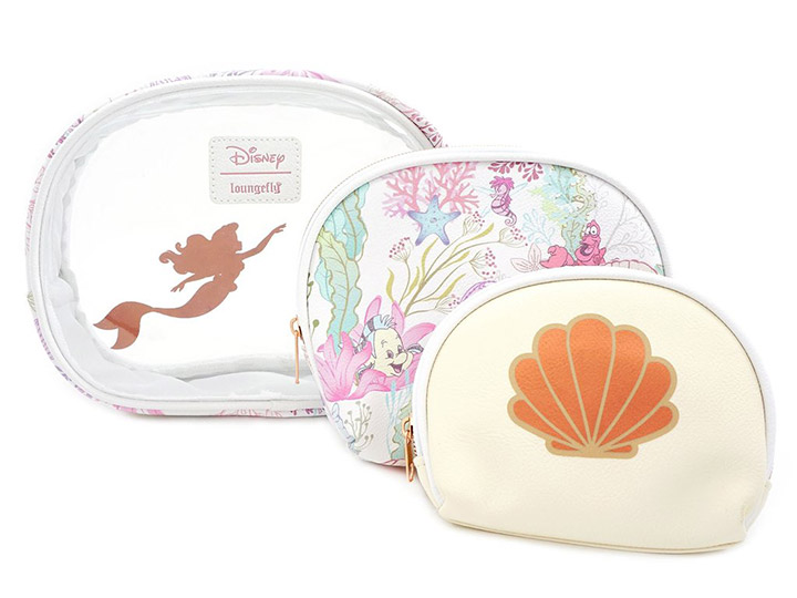 The Little Mermaid Ariel Rose Gold Cosmetic 3 Piece Set Gallery Image 1