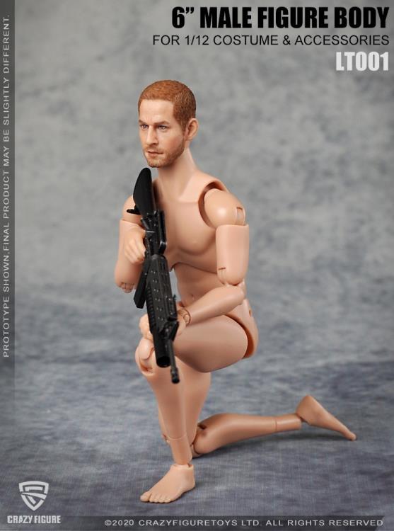 Multi Joint Movable 1/12 Scale Male Body With Neck (LT001) Gallery Image 4