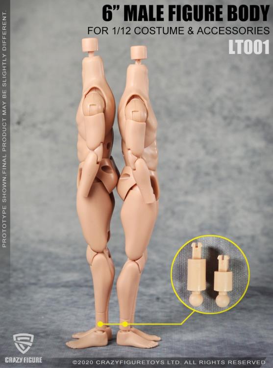 Multi Joint Movable 1/12 Scale Male Body With Neck (LT001) Gallery Image 12