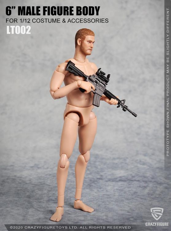 Multi Joint Movable 1/12 Scale Male Body With Neck (LT002) Gallery Image 5