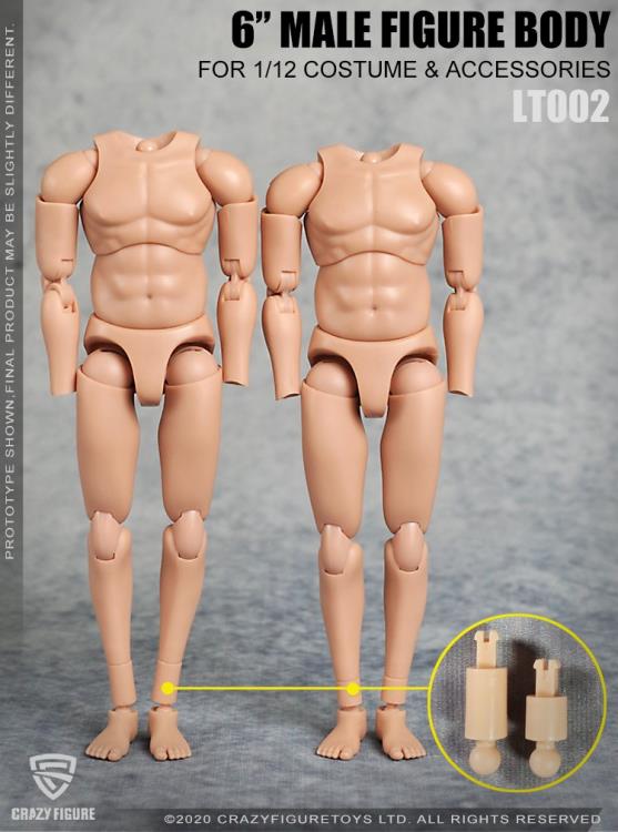 Multi Joint Movable 1/12 Scale Male Body With Neck (LT002) Gallery Image 12