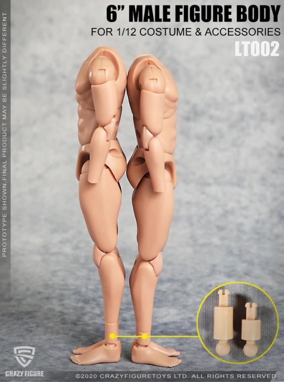 Multi Joint Movable 1/12 Scale Male Body With Neck (LT002) Gallery Image 13