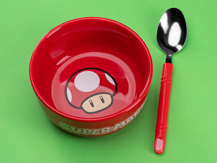 Super Mario Bros. Breakfast Bowl & Spoon Set Gallery Image 1