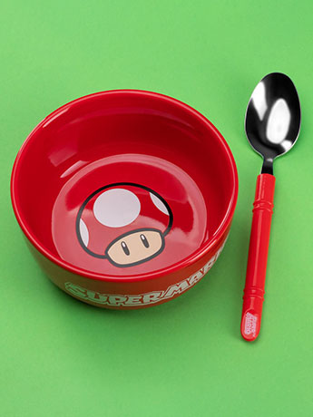 Super Mario Bros. Breakfast Bowl & Spoon Set Gallery Image 2