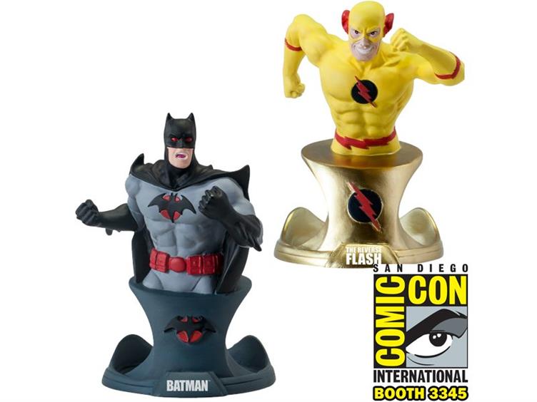 DC Comics Flashpoint Batman & Reverse Flash Resin Paperweight Busts SDCC 2014 Exclusive Gallery Image 1