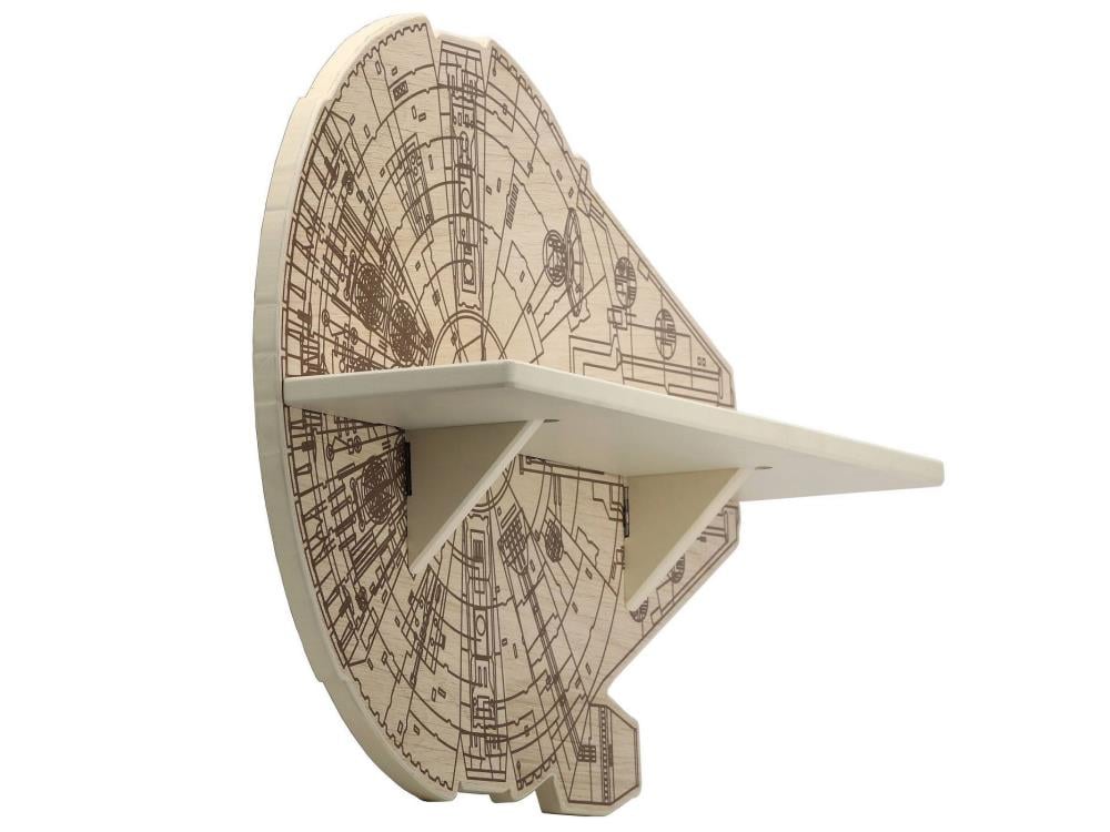 Star Wars Millennium Falcon Die Cut Wooden Shelf Gallery Image 5