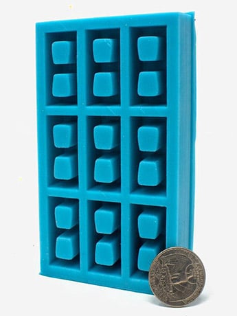 Mini Materials 1/12 Scale Mini Cinder Block Mold (9 Piece) Gallery Image 2