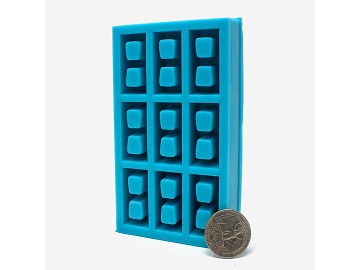 Mini Materials 1/12 Scale Mini Cinder Block Mold (9 Piece) Gallery Image 1