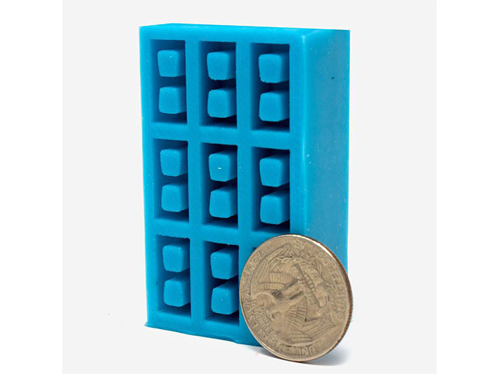 Mini Materials 1/24 Scale Mini Cinder Block Mold (9 Piece) Gallery Image 1