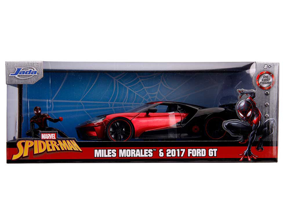 Marvel Hollywood Rides Miles Morales & 2017 Ford GT 1/24 Scale Vehicle Gallery Image 9