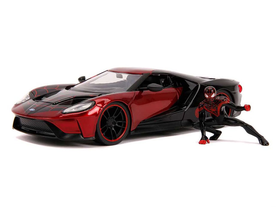 Marvel Hollywood Rides Miles Morales & 2017 Ford GT 1/24 Scale Vehicle Gallery Image 3