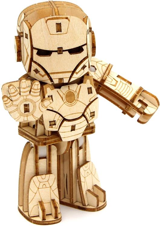 Marvel IncrediBots Iron Man Comic Book & 3D Wood Model Gallery Image 4