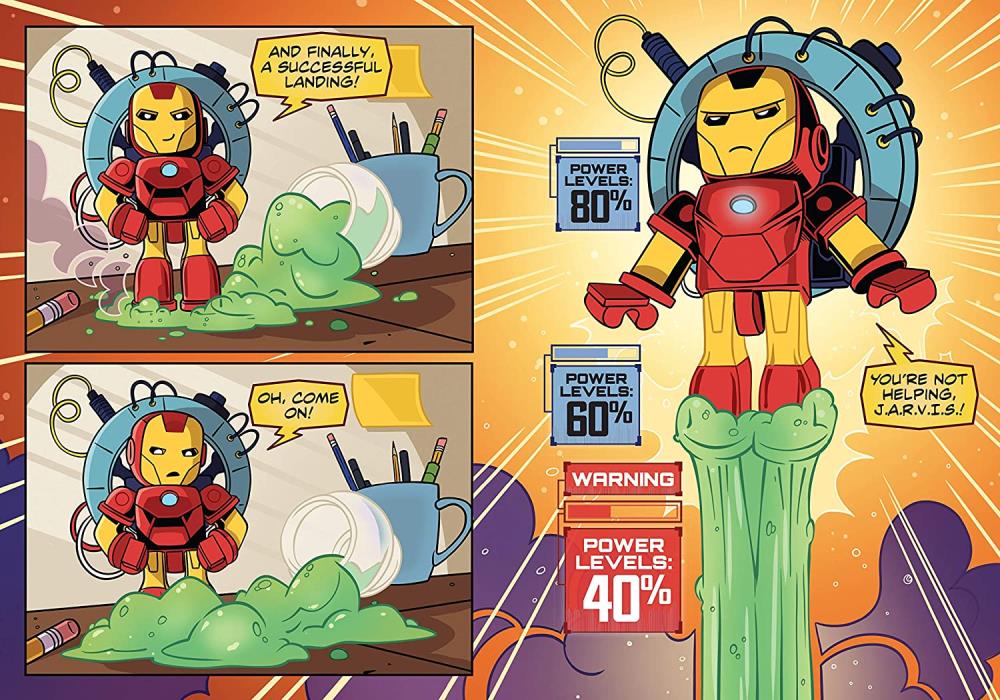 Marvel IncrediBots Iron Man Comic Book & 3D Wood Model Gallery Image 6