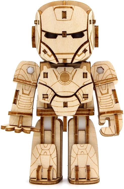 Marvel IncrediBots Iron Man Comic Book & 3D Wood Model Gallery Image 3