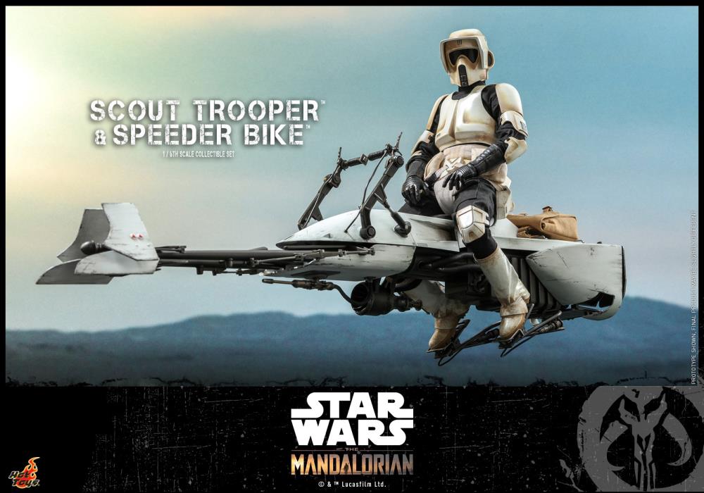 The Mandalorian TMS017 Scout Trooper 1/6 Scale Collectible Figure With Speeder Bike Gallery Image 8