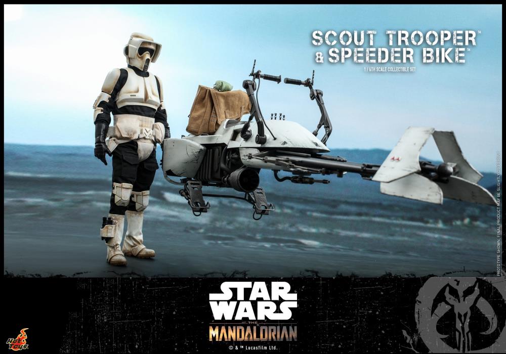 The Mandalorian TMS017 Scout Trooper 1/6 Scale Collectible Figure With Speeder Bike Gallery Image 4