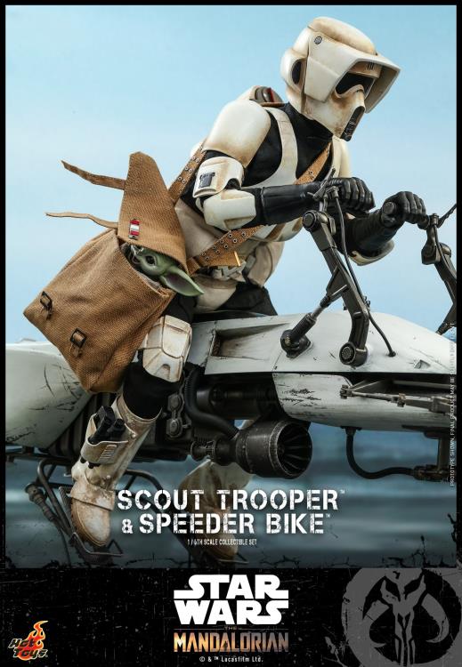The Mandalorian TMS017 Scout Trooper 1/6 Scale Collectible Figure With Speeder Bike Gallery Image 12
