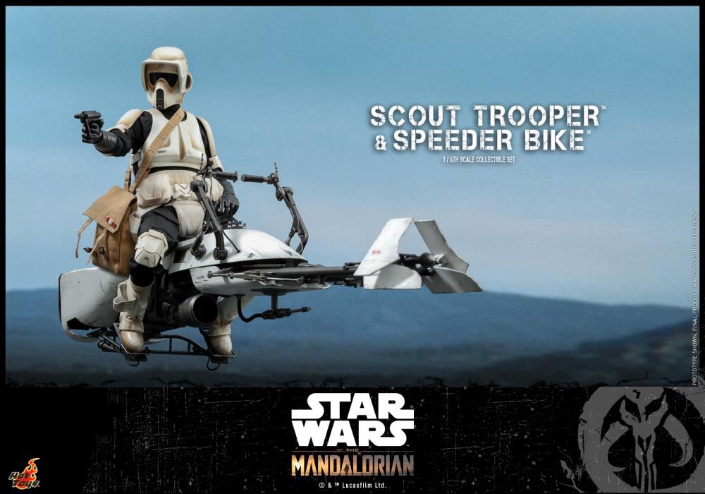 The Mandalorian TMS017 Scout Trooper 1/6 Scale Collectible Figure With Speeder Bike Gallery Image 5