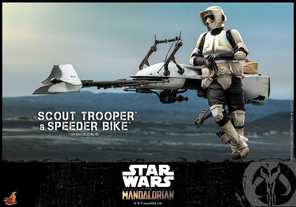 The Mandalorian TMS017 Scout Trooper 1/6 Scale Collectible Figure With Speeder Bike Gallery Image 11