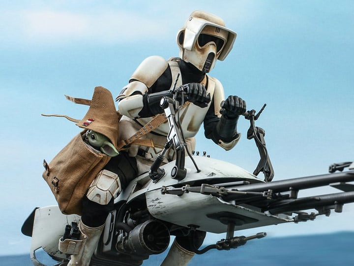 The Mandalorian TMS017 Scout Trooper 1/6 Scale Collectible Figure With Speeder Bike Gallery Image 1