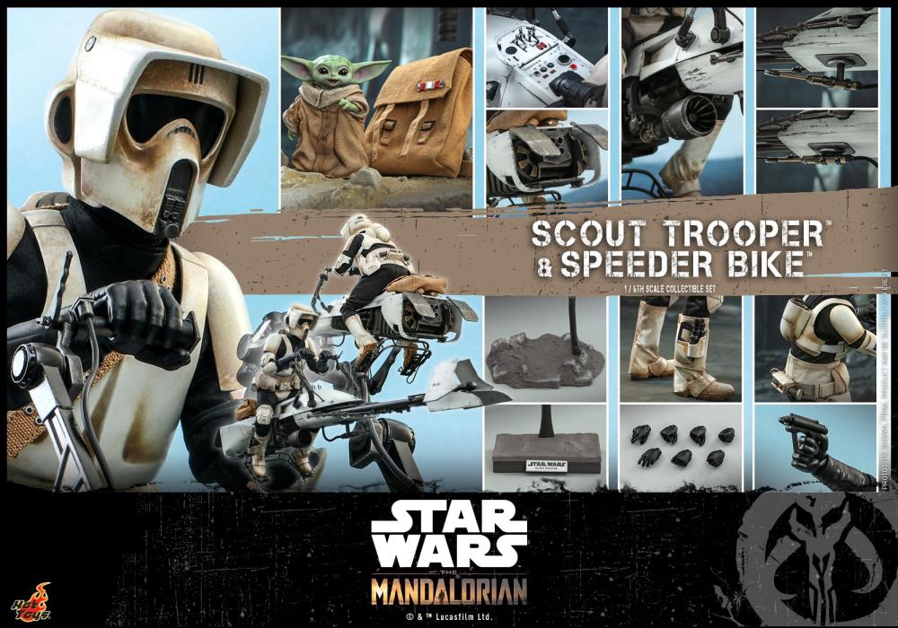 The Mandalorian TMS017 Scout Trooper 1/6 Scale Collectible Figure With Speeder Bike Gallery Image 18