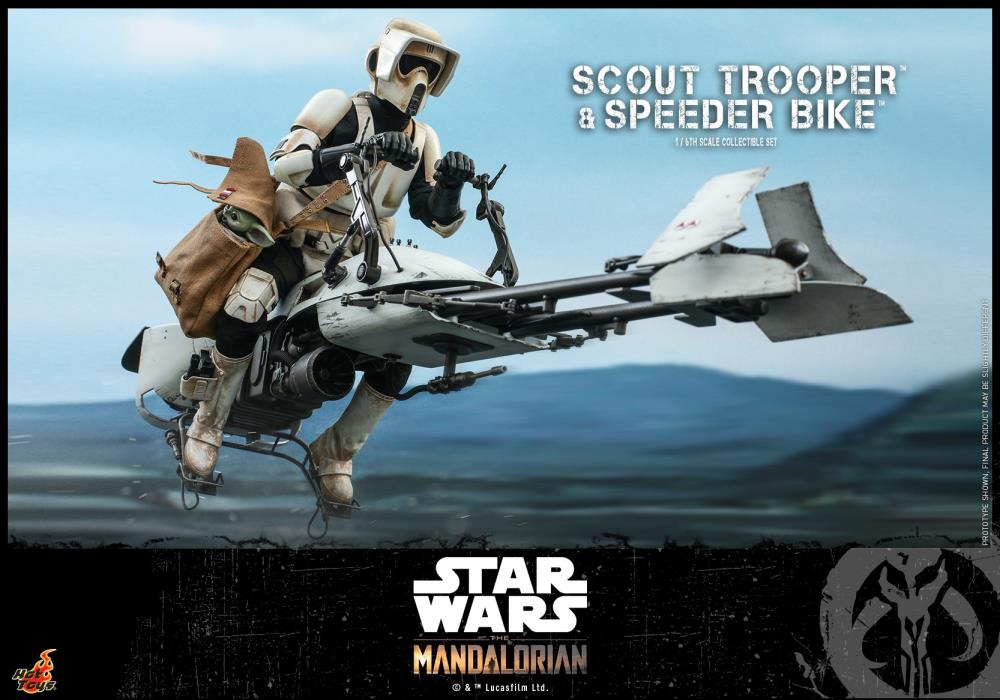 The Mandalorian TMS017 Scout Trooper 1/6 Scale Collectible Figure With Speeder Bike Gallery Image 6