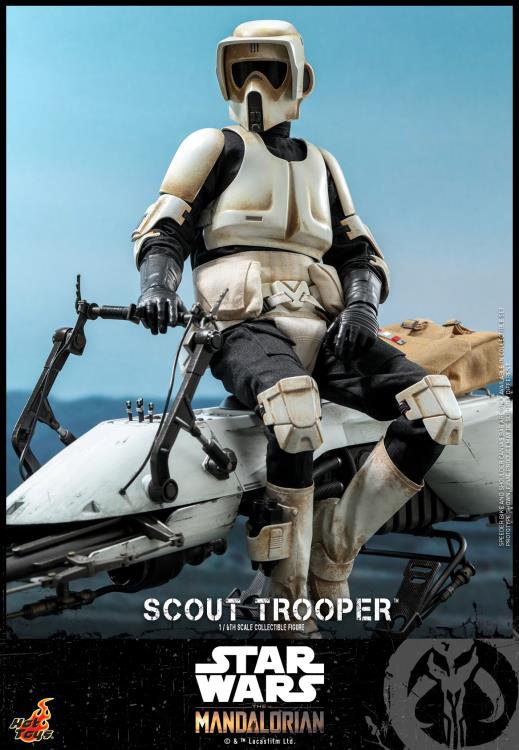 The Mandalorian TMS017 Scout Trooper 1/6 Scale Collectible Figure With Speeder Bike Gallery Image 13