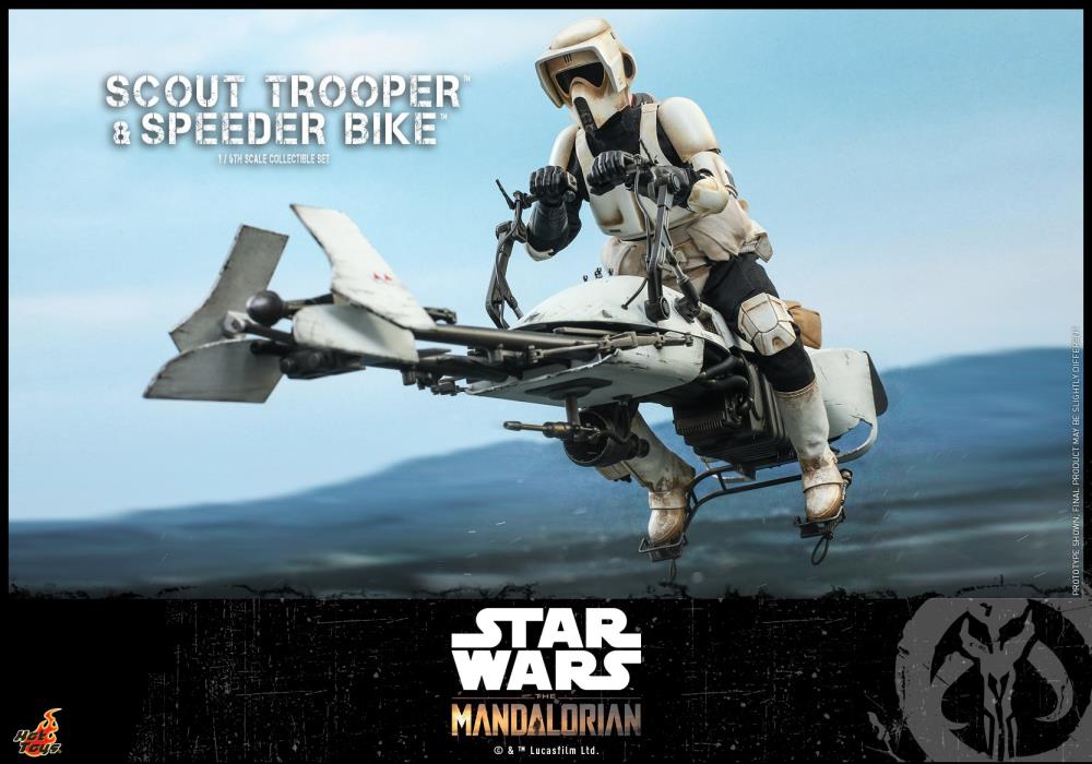 The Mandalorian TMS017 Scout Trooper 1/6 Scale Collectible Figure With Speeder Bike Gallery Image 9