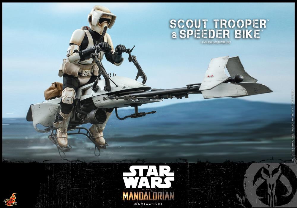 The Mandalorian TMS017 Scout Trooper 1/6 Scale Collectible Figure With Speeder Bike Gallery Image 3