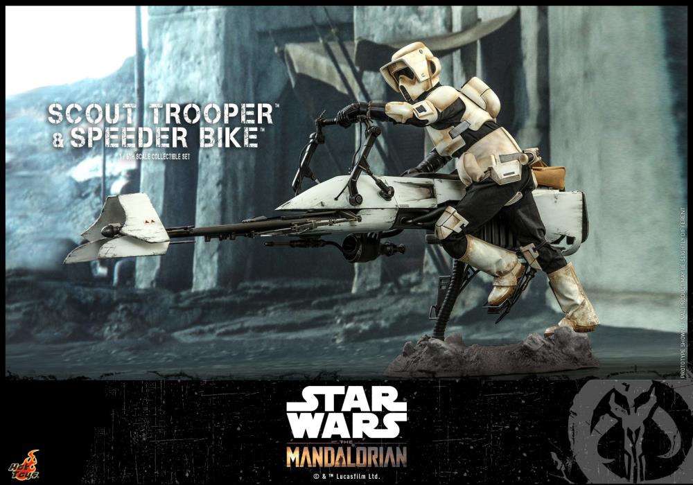 The Mandalorian TMS017 Scout Trooper 1/6 Scale Collectible Figure With Speeder Bike Gallery Image 10