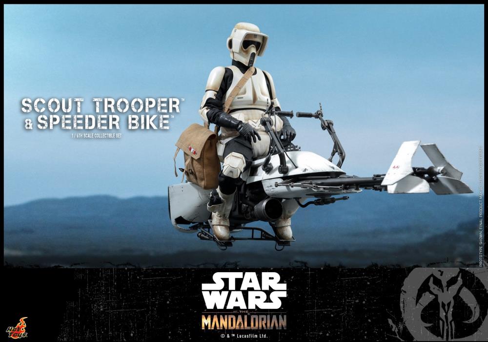 The Mandalorian TMS017 Scout Trooper 1/6 Scale Collectible Figure With Speeder Bike Gallery Image 7