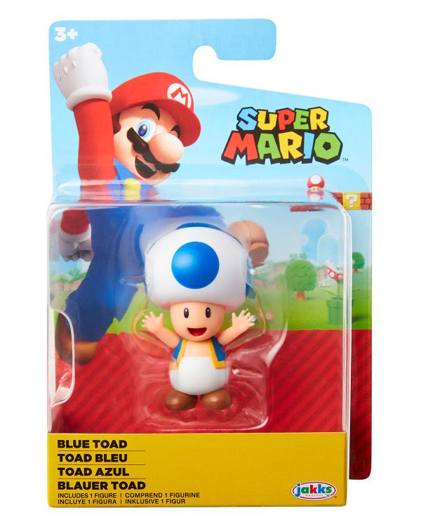 World of Nintendo Toad (Blue) 2.5-Inch Scale Limited Articulation Figure Gallery Image 4