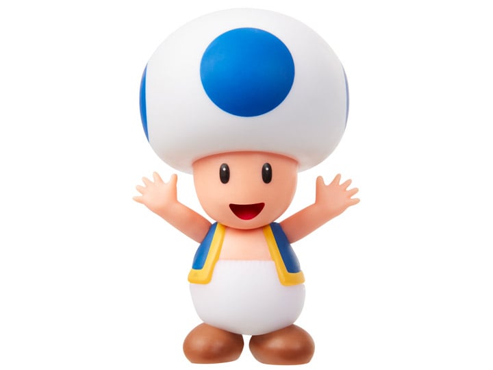 World of Nintendo Toad (Blue) 2.5-Inch Scale Limited Articulation Figure Gallery Image 1