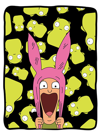 Bob's Burgers Louise & Kuchi Kopi Fleece Throw Gallery Image 2