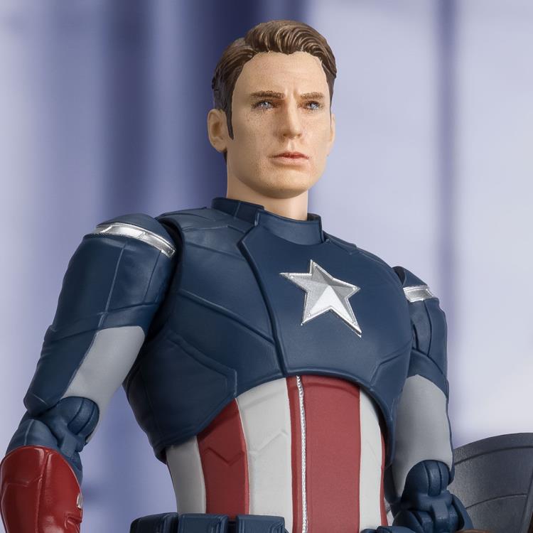 Avengers: Endgame S.H.Figuarts Captain America (Cap Vs. Cap) Action Figure Gallery Image 7